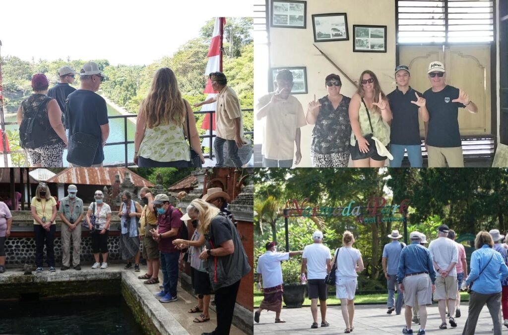 Wisatawan mancanegara yang berkunjung ke Cagar Budaya Taman Narmada makin meningkat. Taman Narmada pun semakin dikenal dunia.