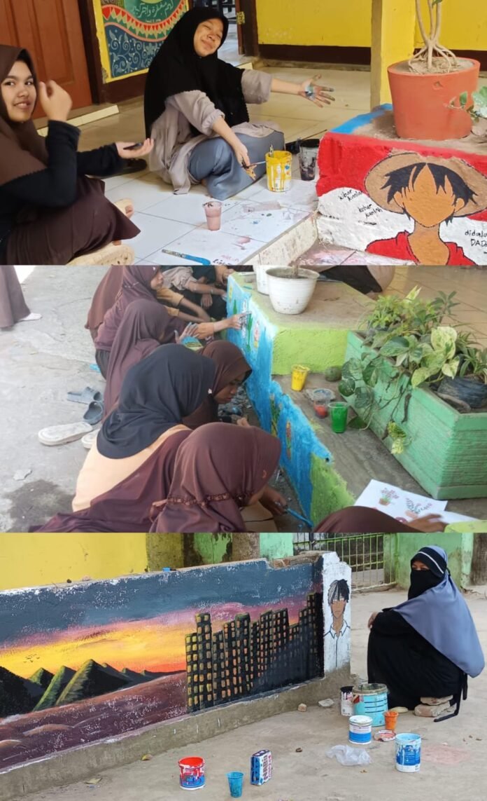 Salurkan Bakat dan Kreativitas Santri, HUT Ke-80 di Ponpes Al Muslimun NWDI Tegal Meninting Diisi Lomba Melukis