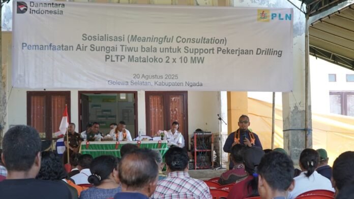 Sosialisasi Drilling PLTP Mataloko, PLN Paparkan Mekanisme Pemanfaatan Air Sungai Tiwu Bala dalam Proyek Geothermal