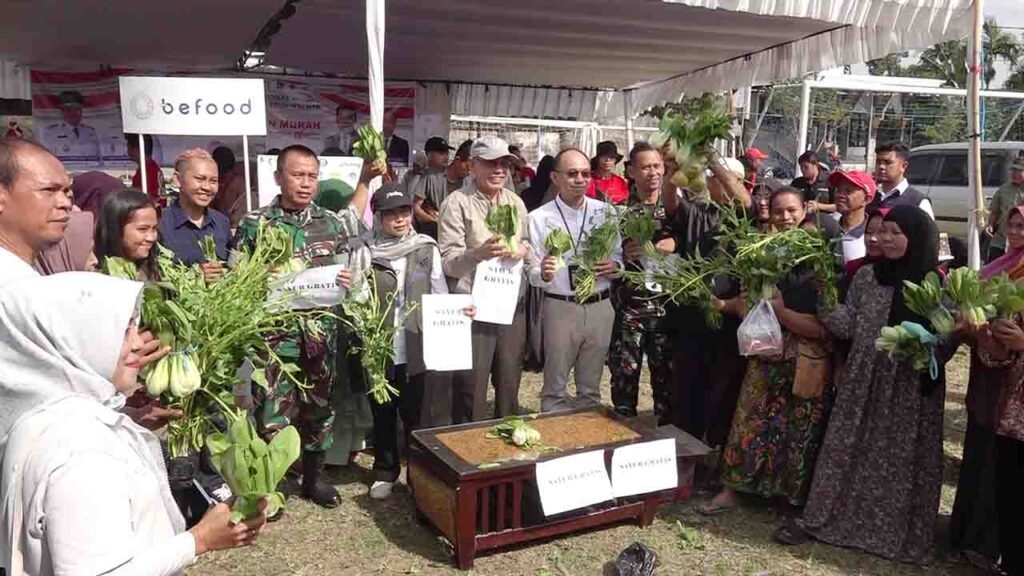 Gerakan Pangan Murah di Desa Sigerongan, Kecamatan Lingsar, Kabupaten Lombok Barat pada Jumat (30/8/2025).