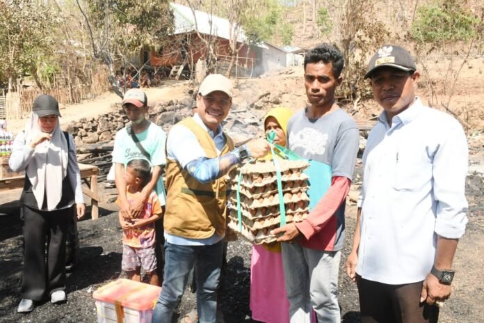 Tiga Unit Rumah Warga Cempi Jaya Dompu Hangus Terbakar, Diduga Disebabkan Arus Pendek