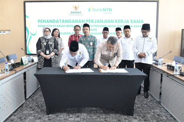 Bank NTB Syariah dan Baznas Provinsi NTB Jalin Kerja Sama Strategis Penyaluran Dana Zakat Rp7,2 Miliar