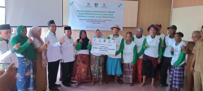 Bantu Pemkab Tangani Kemiskinan, Puluhan Rumah Kumuh Warga Miskin Ekstrem Ditangani Baznas Lobar