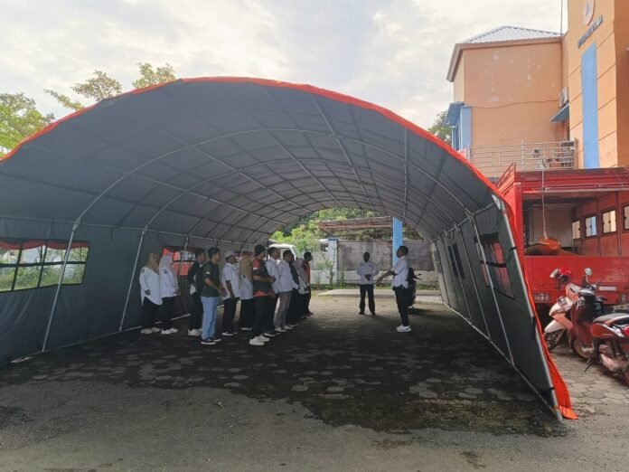 Kesiapsiagaan Hadapi Banjir, BPBD Kota Bima Bangun Posko Induk dan Dapur Umum