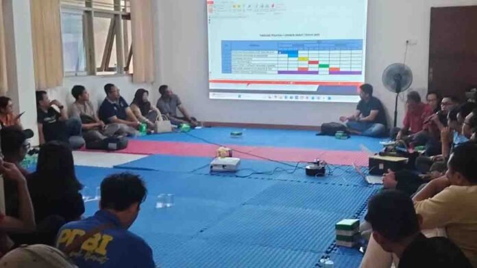 Rakor persiapan pelaksanaan Pelatda digelar Koni Lobar bersama Cabor. (suarantb.com/ist)