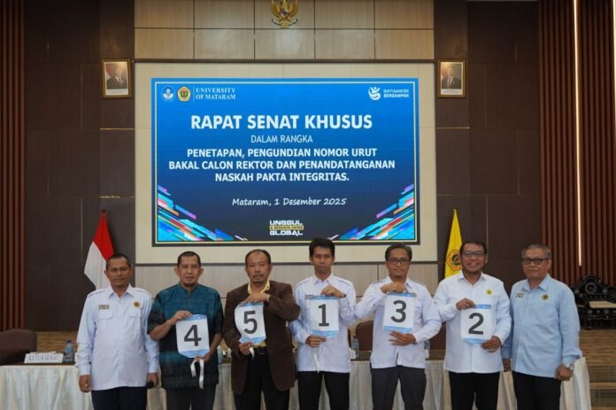 Senat Unram Tetapkan Lima Bakal Calon Rektor, Panitia Tegaskan Proses Berjalan Objektif dan Sesuai Aturan