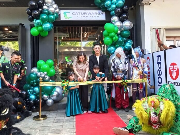 Caturwarga Computer Buka Toko Baru di Kekalik, Usung Konsep Modern dengan Space yang Luas