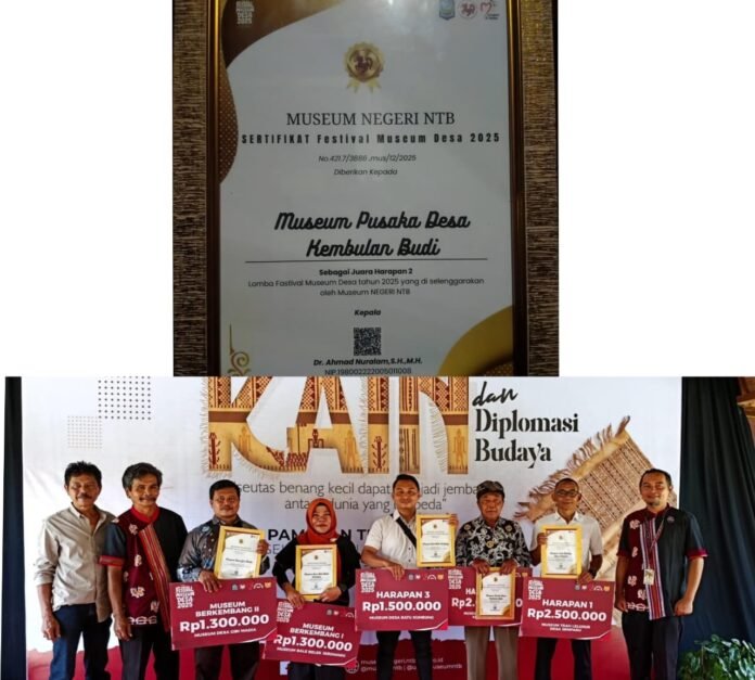 Festival Museum Desa Tingkat Provinsi, Museum Kembulan Budi Desa Golong Raih Juara Harapan II