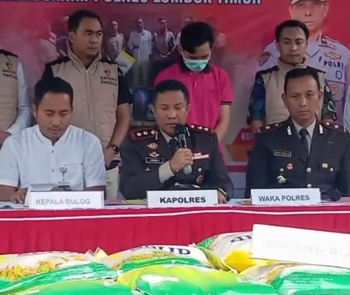 Satreskrim Lotim Sita 107 Ton Beras SPHP Oplosan