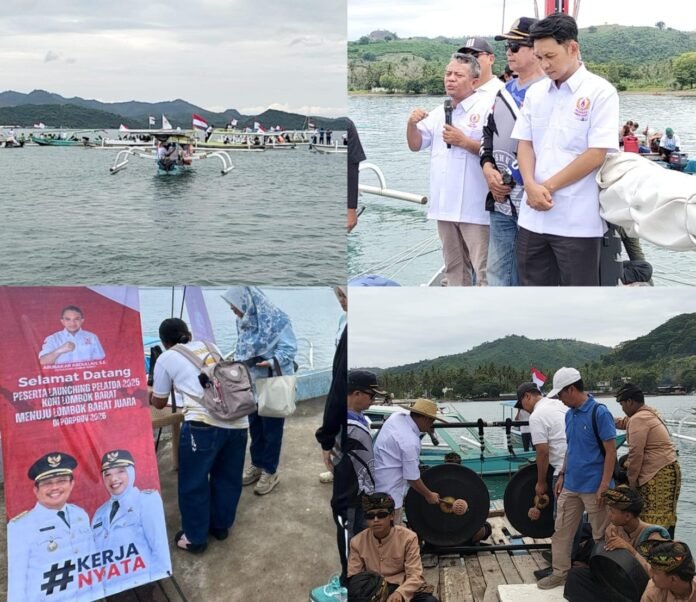 Pertama di NTB, KONI Lobar Launching Pelatda di Tengah Laut