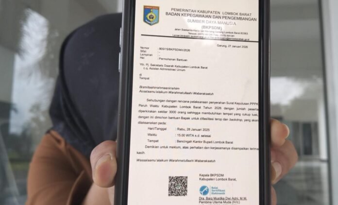 Hari ini, Ribuan PPPK Paruh Waktu Lobar Dilantik