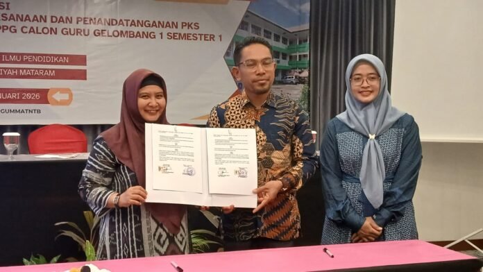 Jadi Sekolah Tujuan Mahasiswa PPGSMAN 3 Mataram Teken MoU dengan Ummat