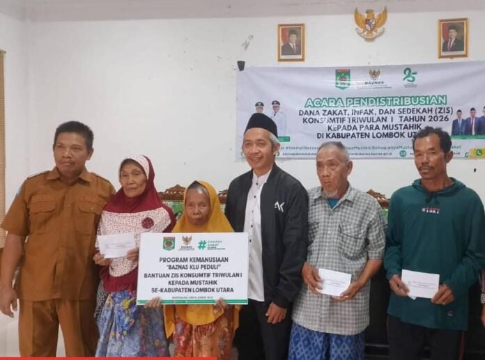 Ringankan Beban Warga, Baznas KLU Salurkan ZIS Konsumtif