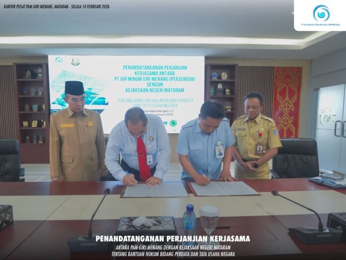 PTAM Giri Menang dan Kejari Mataram Teken MoU Bidang Hukum Perdata dan Tata Usaha Negara
