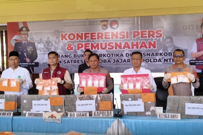 Polda NTB Bongkar 157 Kasus Narkoba Senilai Rp3,8 Miliar