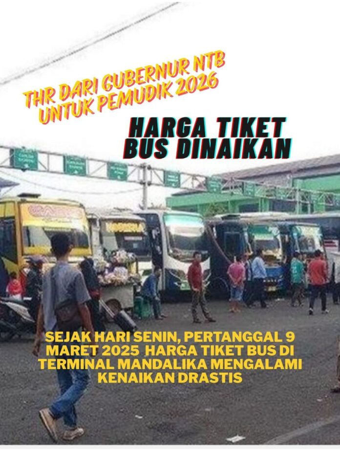 Pemprov NTB Tegaskan Kenaikan Tarif Bus Jelang Lebaran Bukan Kebijakan Gubernur