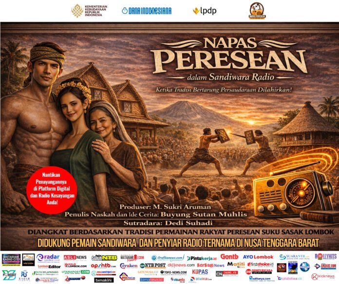 Ketika Peresean Diangkat Jadi Serial Sandiwara Radio, Libatkan Penulis, Pemain Sandiwara dan Penyiar Radio Ternama di NTB