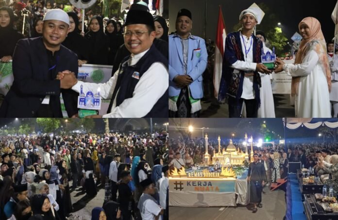 Ribuan Warga Banjiri Pawai Takbiran di Alun-alun GMP Lombok Barat