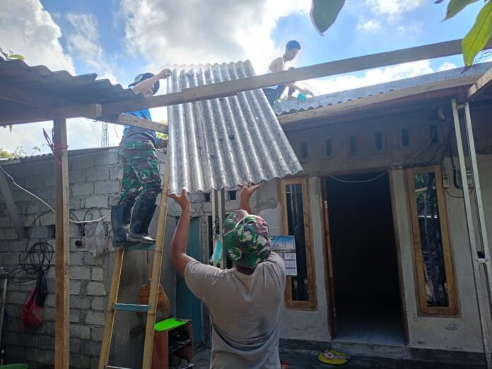 TMMD Ke-128 Rehab Rumah Buruh Tani di Suralaga Jadi Layak Huni