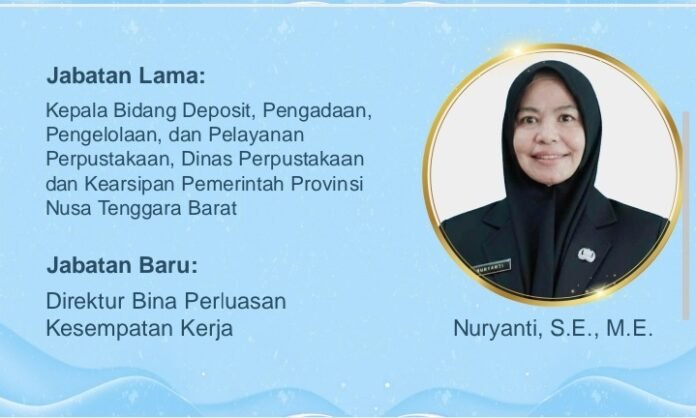 Didemosi Gubernur NTB, Hj. Nuryanti Dipromosi Jadi Direktur di Kemenaker