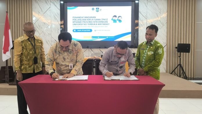 Penguatan Kompetensi ASN, BPSDMD NTB Jalin Kerja Sama Strategis dengan Universitas Terbuka Mataram