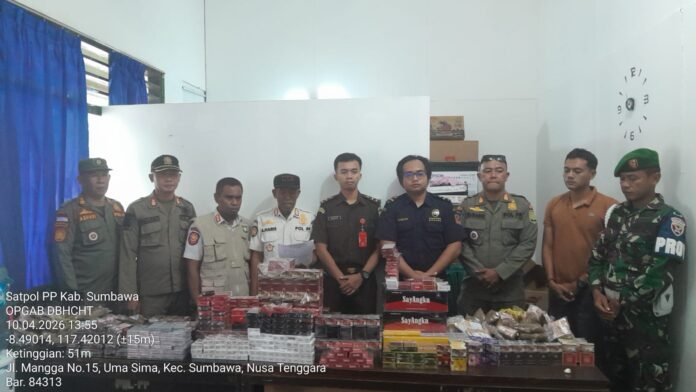 Tim Gabungan Sita Rokok dan Tembakau Diduga Ilegal