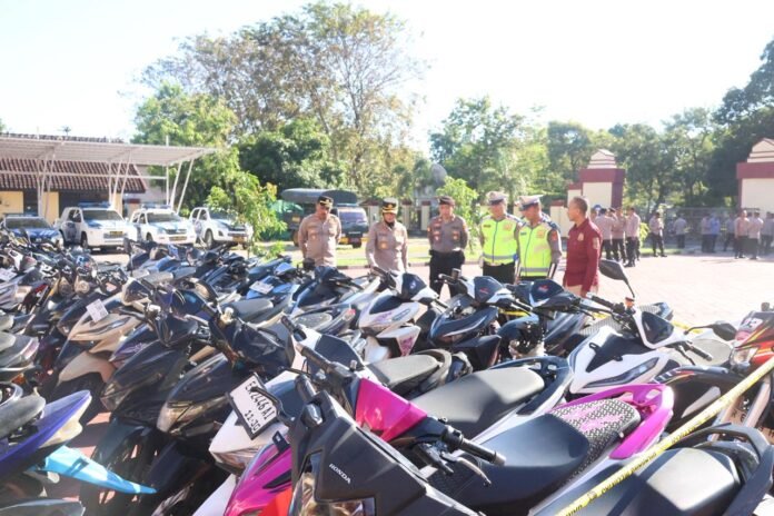 Polisi Amankan Puluhan Kendaraan Knalpot Brong