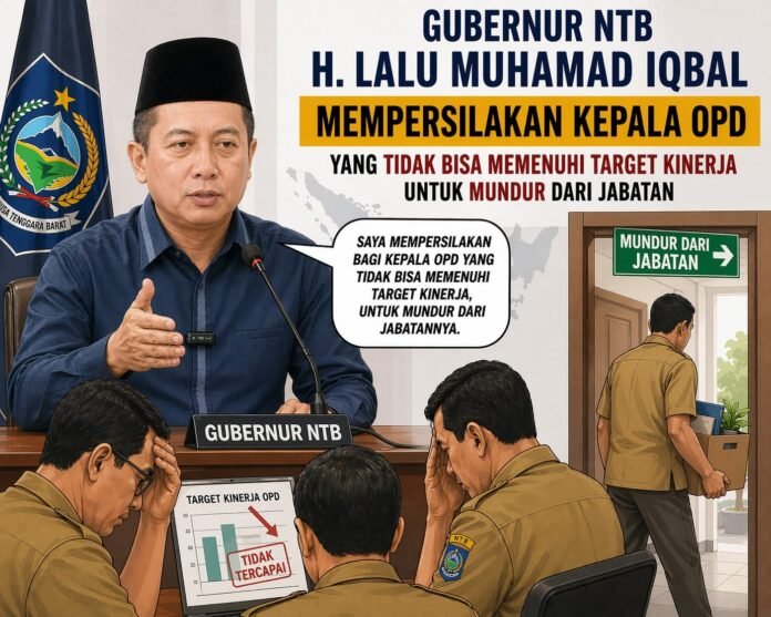 Tak Penuhi Target Kinerja, Gubernur NTB Persilakan Kepala OPD Mundur dari Jabatan