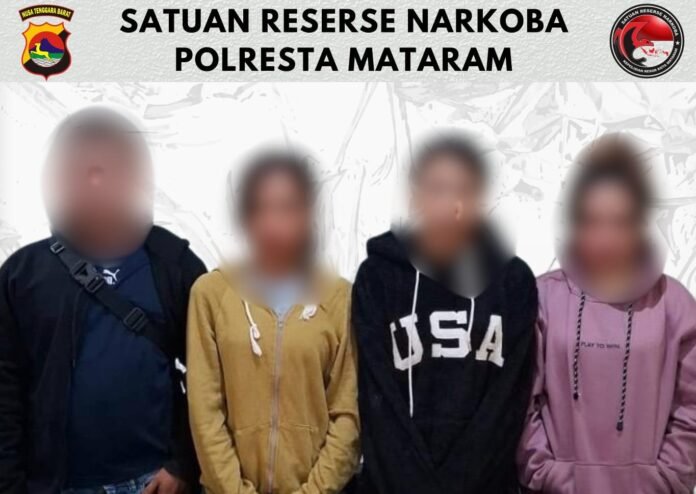 Polisi Tangkap Empat Terduga Pengedar Narkoba di Mataram, Amankan 6,83 Gram Sabu