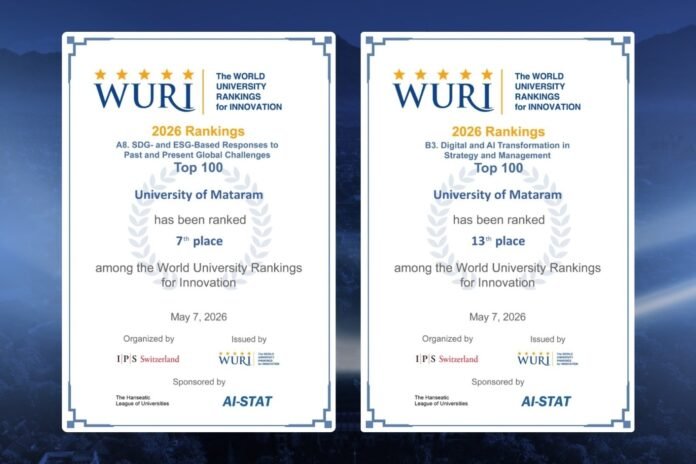 Universitas Mataram Tembus Panggung Dunia: Raih Top 100 WURI 2026 dan Masuk Jajaran Kampus Inovatif Global