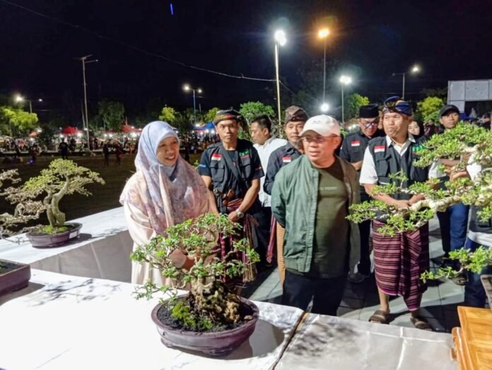 Tingkatkan Ekonomi Kreatif, Alun-alun Kota Gerung Jadi Pusat Pameran Bonsai
