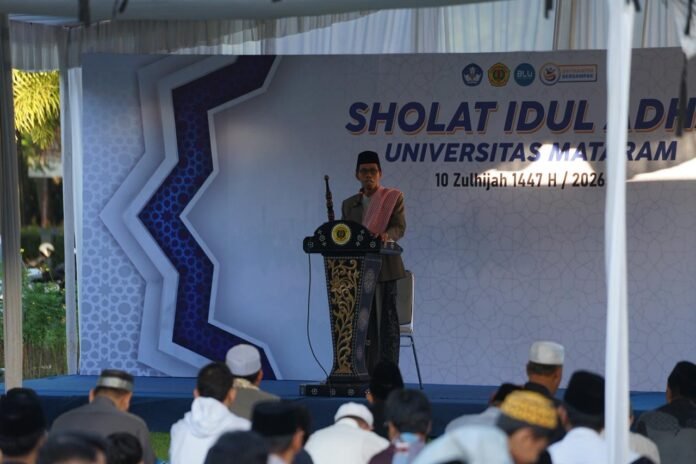 Rektor Unram Ajak Sivitas Akademika Maknai Iduladha sebagai Semangat Pengabdian dan Kepedulian Sosial
