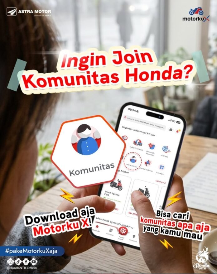 Cara Mudah Gabung Komunitas Honda Lewat Aplikasi Motorku X