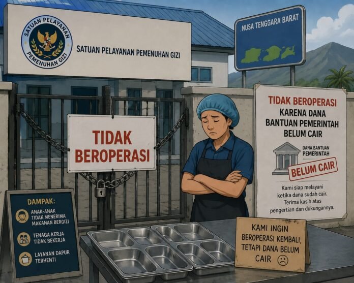 Dana Belum Cair, Ratusan SPPG di NTB Tidak Beroperasi