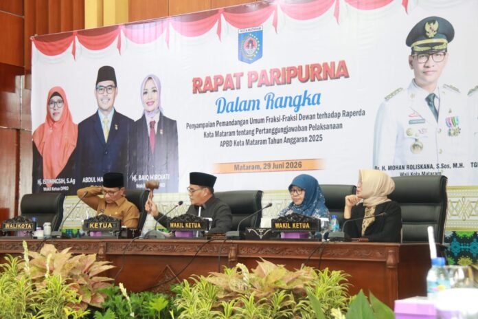 Soroti SiLPA, Semua Fraksi DPRD Kota Mataram Terima Raperda Pertanggungjawaban APBD 2025