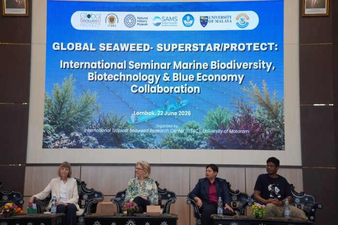 Unram Jadi Pusat Dialog Internasional Konservasi Rumput Laut dan SDGs GlobalSeaweed-PROTECT 2026