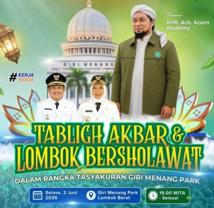 Tasyakuran Alun-alun Giri Menang Park, Pengasuh Ponpes Salafiyah Syafi'iyah Sukorejo Jatim Hadiri Tabligh Akbar Lobar Bersalawat