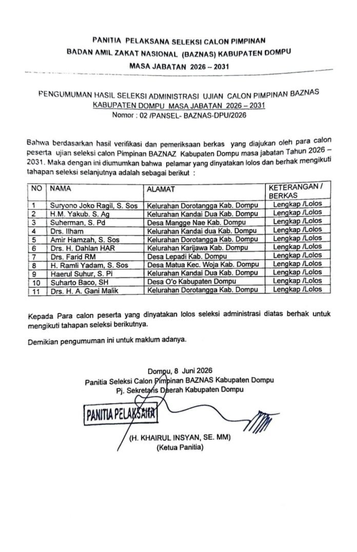 Khairul Insyan Masih Tandatangan Dokumen sebagai Pj Sekda Dompu