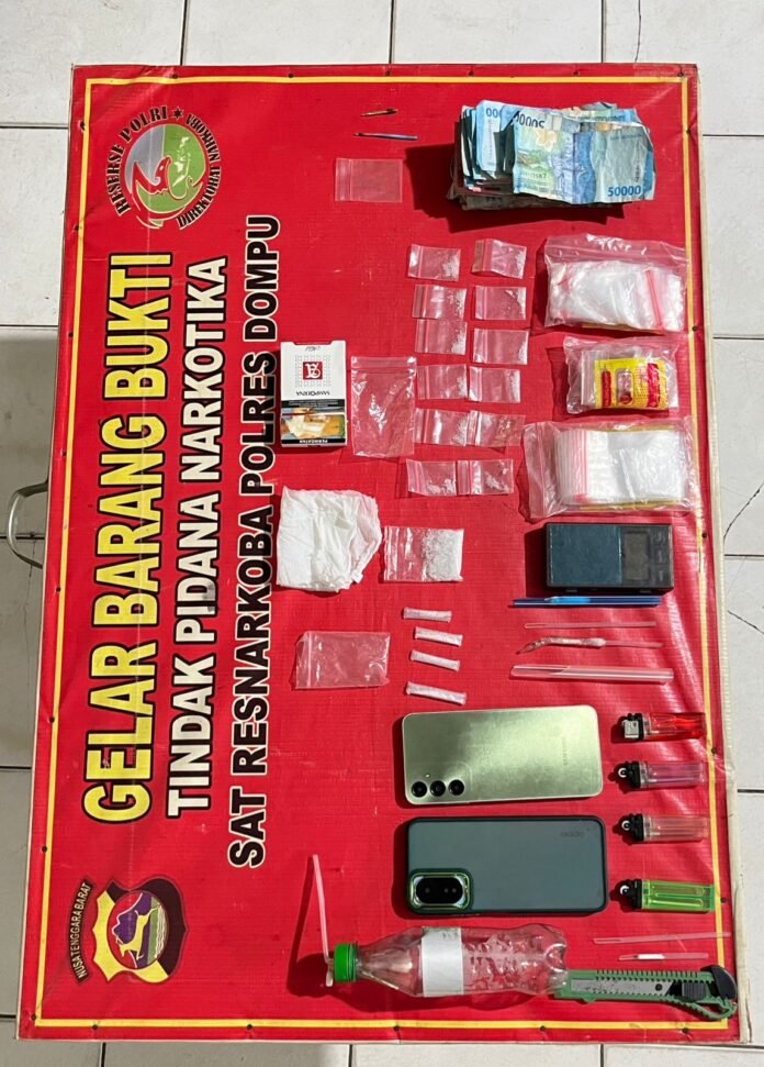 Polres Dompu Ungkap Kasus Sabu Seberat 9,12 Gram di Pekat