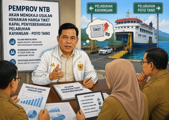 Pemprov NTB Kaji Usulan Kenaikan Harga Tiket Kapal Kayangan - Poto Tano