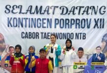 Sesuai Janji, Susan Stewart Persembahkan Medali Emas untuk Kota Mataram Sesuai Janji, Susan Stewart Persembahkan Medali Emas untuk Kota Mataram