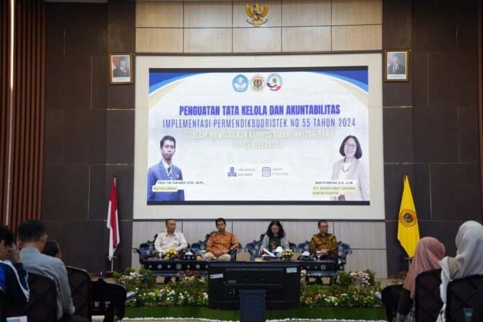 Unram Perkuat Implementasi Permendikbudristek Nomor 55 Tahun 2024 untuk Wujudkan Kampus Aman, Inklusif, dan Bebas Kekerasan