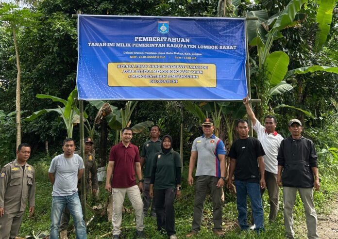 Perkuat Pengamanan Aset Daerah, BKAD Lobar Genjot Pensertifikatan Tanah dan Pemasangan Plang