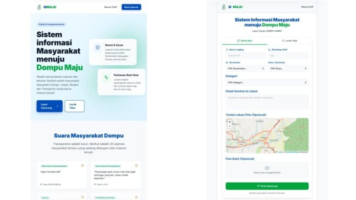 SIMAJU, Inovasi Digital Pemkab Dompu Hadirkan Layanan Pengaduan Masyarakat yang Cepat dan Transparan