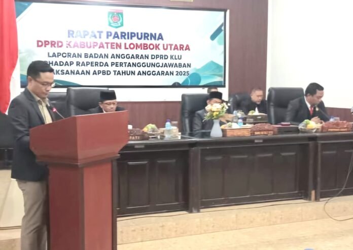Laporan Banggar DPRD KLU terhadap Pertanggungjawaban APBD 2025, Rasio Ekuitas Daerah Tergolong Efektif dan Efisien