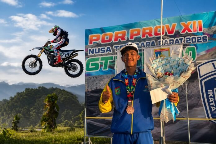 Gaspol di Arena Grasstrack, Muhammad Alwi Raih Medali Perunggu Porprov NTB 2026