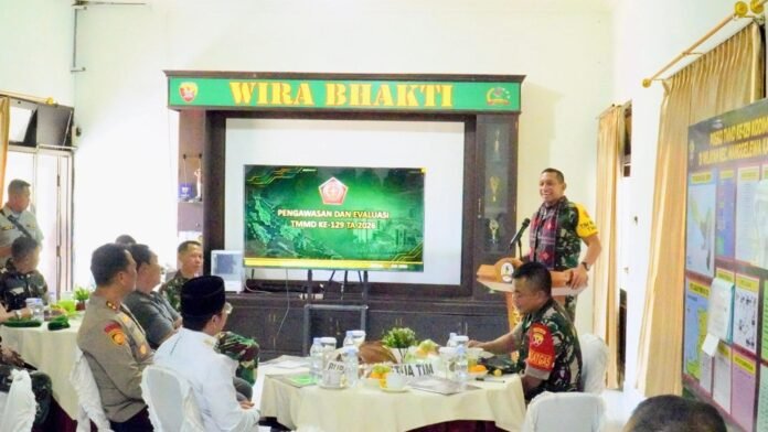 Tim Wasev TMMD ke-129 Evaluasi Pelaksanaan Program di Dompu