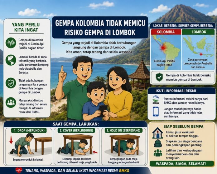 Aktifnya Cincin Api Pasifik Tak Berisiko Picu Gempa di Wilayh Lombok
