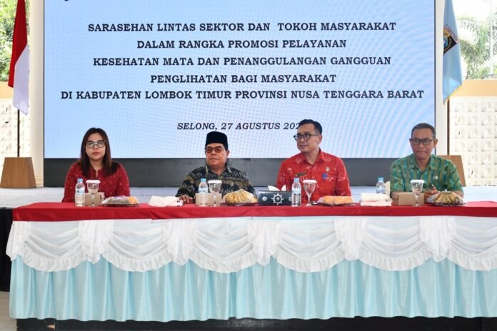 Bupati Lotim Ajak Masyarakat Manfaatkan Layanan Kesehatan Mata Gratis