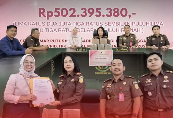 Kejari Lotim Setor Rp502 Juta Uang Pengganti Korupsi Dermaga Labuhan Haji